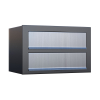 Cube for Two Anthracite Mailbox with Stainless Steel Flap