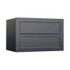 Cube Two-Person Mailbox - Anthracite