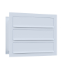 Temino Through-the-Wall Mailbox for Three in White