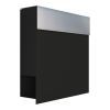 Manhattan Black Mailbox with Stainless Steel Door