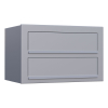 Mailbox Cube for Two, Metallic Gray