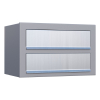Cube for Two Mailbox, Metallic Gray with Stainless Steel Flap