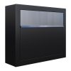Elegance Black Mailbox with Stainless Steel Door
