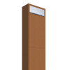 Big Box Rust Finish Freestanding Mailbox with Stainless Steel Door