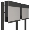 Manhattan Special White Two-Unit Mailbox System - Anthracite