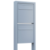 Latina Standing Mailbox for Two in Metallic Gray