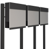 Manhattan Special White Mailbox System for Three, Anthracite