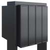 Mailbox Unit Flag for Four Anthracite