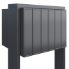 Mailbox System Flag for Six Anthracite