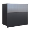 Molto Anthracite Mailbox with Stainless Steel Flap
