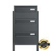 Oliveto Three-Unit Mailbox in Anthracite