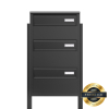 Oliveto Three-Unit Mailbox System in Black