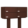Copenhagen Mailbox Unit for Four, Brown