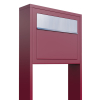 Elegance Red Freestanding Mailbox with Stainless Steel Door