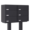 Copenhagen Mailbox System for Six Anthracite | V