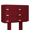 Copenhagen Mailbox System for Six, Red | V