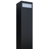 Monolith Black Freestanding Mailbox with Stainless Steel Door