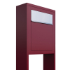 Freestanding Mailbox Base Red with Stainless Steel Door