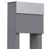 Molto Gray Metallic Freestanding Mailbox with Stainless Steel Door