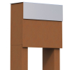 Molto Rust Freestanding Mailbox with Stainless Steel Door