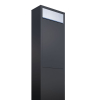Big Black Mailbox with Stainless Steel Door