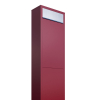 Big Red Mailbox with Stainless Steel Door