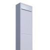 Big Box White Freestanding Mailbox with Stainless Steel Door