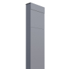 The Box Free Standing Mailbox, Metallic Gray