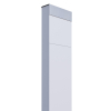 The Box White Freestanding Mailbox with Stainless Steel Door