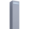 Monolith Gray Metallic Freestanding Mailbox with Stainless Steel Door
