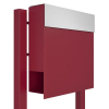 Manhattan Red Freestanding Mailbox with Stainless Steel Door