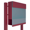 Freestanding Mailbox, Manhattan Special, Blue and Red