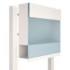 Manhattan Special Freestanding Mailbox, Blue and White