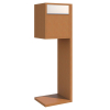 Hermes Rost Freestanding Mailbox with Stainless Steel Door