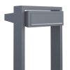 Freestanding Mailbox Steps Gray Metallic