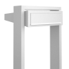 Freestanding Mailbox Stairs White