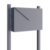 Freestanding Mailbox, Letter Gray Metallic