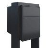 Freestanding Mailbox Big Flag Black