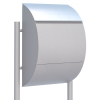 Jumbo Gray Metallic Freestanding Mailbox with Stainless Steel Door