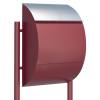 Jumbo Red Freestanding Mailbox with Stainless Steel Door