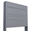 Elegance for Four Mailbox System, Metallic Gray