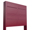 Elegance Mailbox System for Four, Red