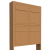 Mailbox system Base for Four, rust color