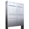 Base for Four Stainless Steel Mailbox System