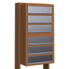 Cube for Six Mailbox System, Rust Finish with Stainless Steel Door