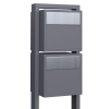 Soprano for Two Mailbox System, Metallic Gray with Stainless Steel Flap