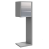 Hermes Mailbox System for Three, Gray Metallic with Stainless Steel Flap