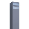 Monolith Two-Unit Mailbox System, Metallic Gray with Stainless Steel Flap