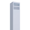 Monolith Two-Unit Mailbox System White with Stainless Steel Flap