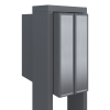 Two-Unit Flag Mailbox, Metallic Gray with Stainless Steel Door